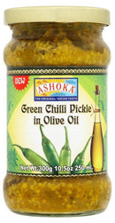 Ashoka Green Chilli Pickle In Olive Oil 300gm