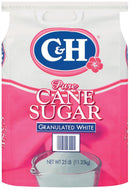 C&H Pure Cane Sugar Granulated White 25LB Bag