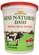 Desi Natural Dahi Whole Yogurt Plain 32Oz