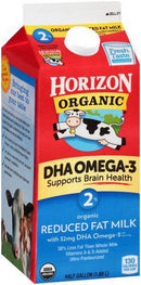 Horizon Organic Reduced Fat 2% Milk DHA Omega 3