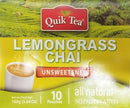 Quik Tea All Natural Unsweetened Lemongrass Instant Chai